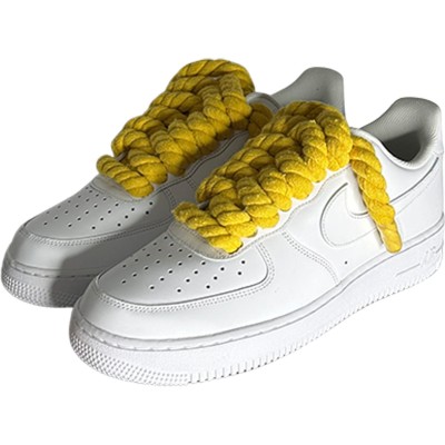 Nike Air Force 1 Low White Rope Laces Yellow 2.jpg