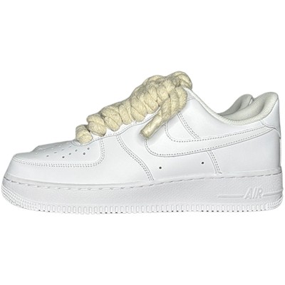 Nike Air Force 1 Low White Rope Laces Beige 2.jpg