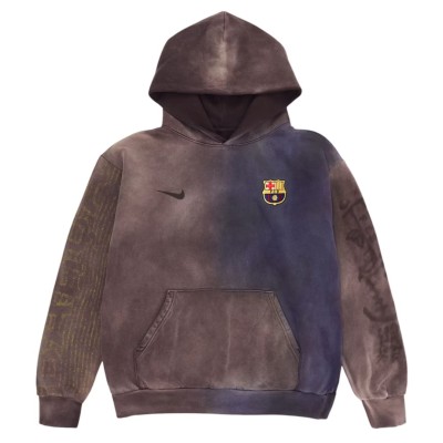 Nike FC Barcelona x Cactus Jack Split-Dye Crest Hoodie Brown