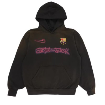 Travis Scott x Nike x FC Barcelona Spray Logo Hoodie