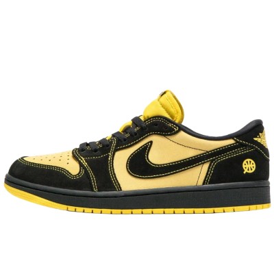 Jordan 1 Retro Low OG Quai 54 Black Tour Yellow Red
