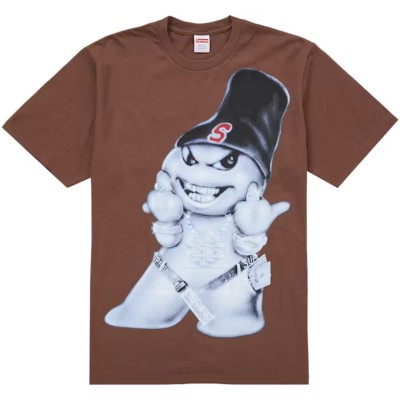 Supreme Snowman Tee Brown.jpg