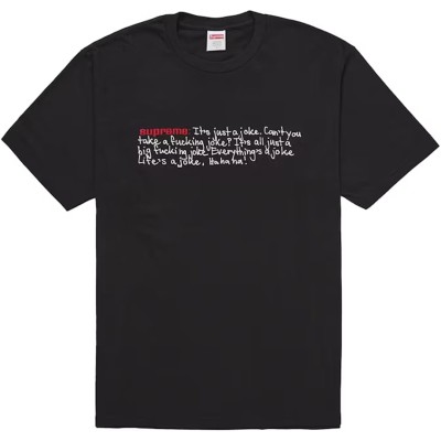 Supreme Joke Tee Black