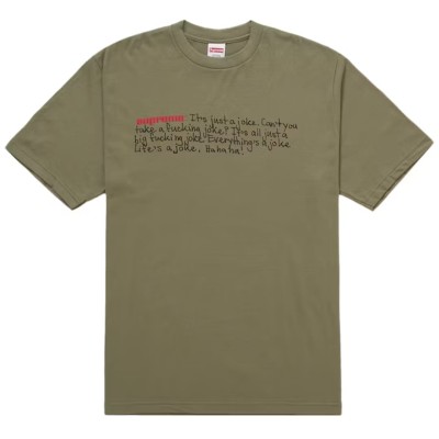 Supreme Joke Tee Light Olive