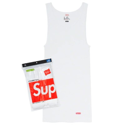 Supreme x Hanes Tank Top 3 PACK White