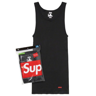 Supreme x Hanes Tank Top 3 PACK Black