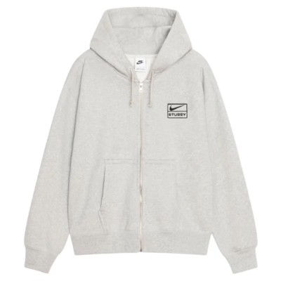 Stussy x Nike Fleece Zip Hoodie Grey Heather (FW25)