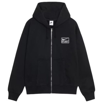 Stussy x Nike Stone Washed Fleece Zip Hoodie (FW25) Black.jpg