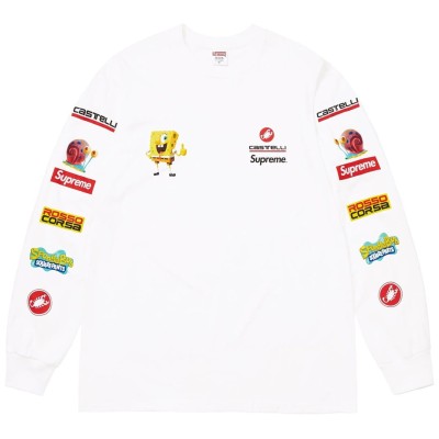 Supreme SpongeBob:Castelli Racing L:S Tee White2.jpg