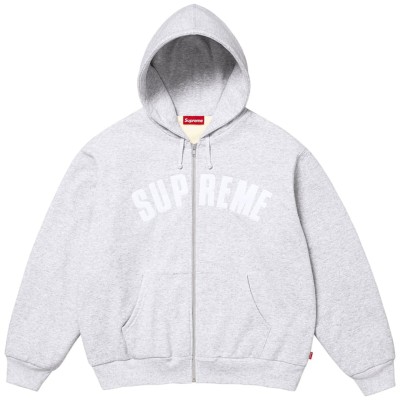 Supreme Arc Thermal Lined Zip Up Hooded Sweatshirt Ash Grey.jpg