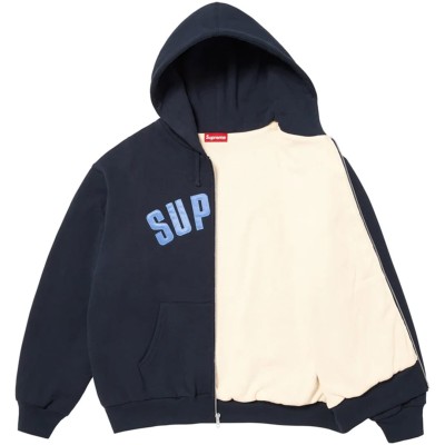 Supreme Arc Thermal Lined Zip Up Hooded Sweatshirt Navy2.jpg