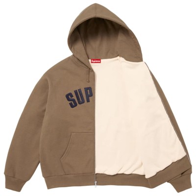 Supreme Arc Thermal Lined Zip Up Hooded Sweatshirt Dusty Brown2.jpg