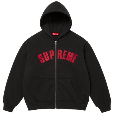 Supreme Arc Thermal Lined Zip Up Hooded Sweatshirt Black.jpg