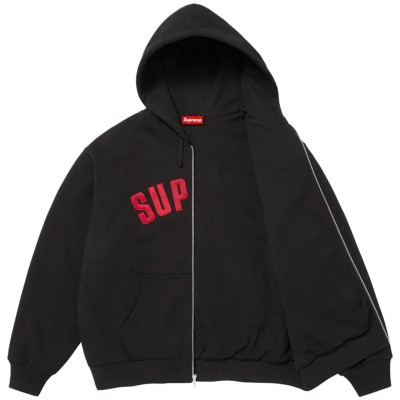 Supreme Arc Thermal Lined Zip Up Hooded Sweatshirt Black2.jpg
