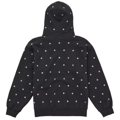 Supreme Stars Studded Hooded Sweatshirt Black2.jpg