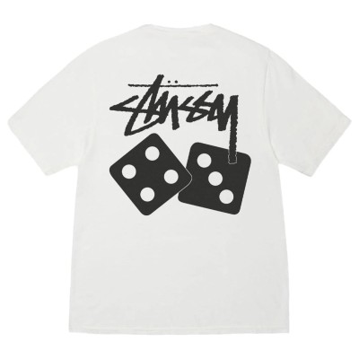 Stussy Dice Tee Pigment Dyed White