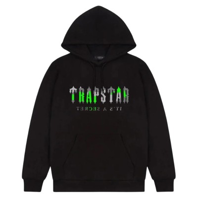 Trapstar Decoded Camo Hoodie Black:Neon Green.jpg