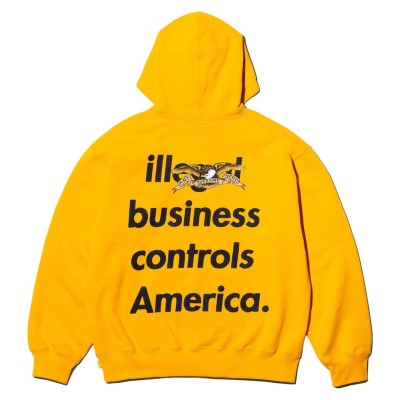 Supreme ANTIHERO Hooded Sweatshirt Yellow2.jpg