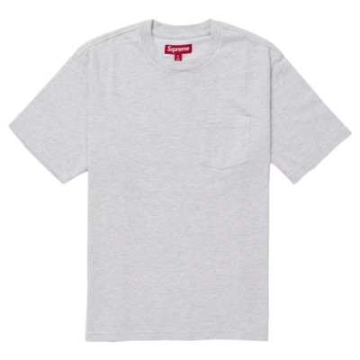 Supreme S/S Pocket Tee (SS25) Heather Gray