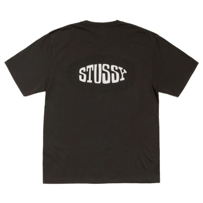 Stussy Tile Oval Tee Pigment Dyed Faded Black2.jpg