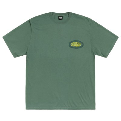 Stussy Tile Oval Tee Pigment Dyed Pine.jpg