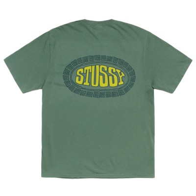 Stussy Tile Oval Tee Pigment Dyed Pine2.jpg