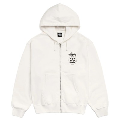 Stussy Stock Link Zip Hoodie Pigment Dyed Natural.jpg