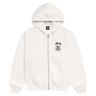 Stussy Stock Link Zip Hoodie Pigment Dyed Natural2.jpg