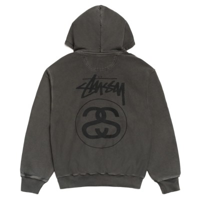Stussy Stock Link Zip Hoodie Pigment Dyed Black2.jpg