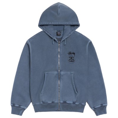 Stussy Stock Link Zip Hoodie Pigment Dyed Navy.jpg