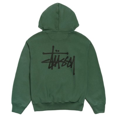 Stussy Basic Zip Hoodie Pigment Dyed Pine2.jpg