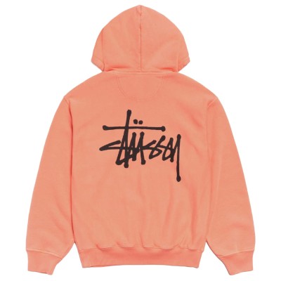 Stussy Basic Zip Hoodie Pigment Dyed Sherbert2.jpg