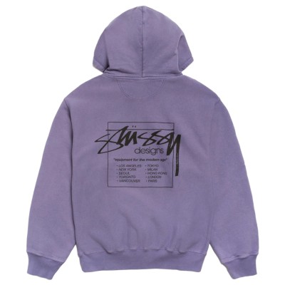 Stussy Modern Age Zip Hoodie Pigment Dyed Grape