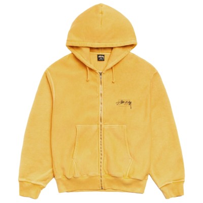 Stussy Modern Age Zip Hoodie Pigment Dyed Yellow.jpg