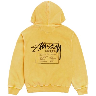 Stussy Modern Age Zip Hoodie Pigment Dyed Yellow2.jpg
