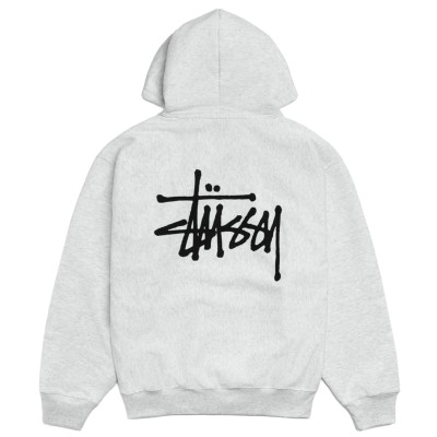 Stussy Basic Zip Hoodie Ash Heather2.jpg