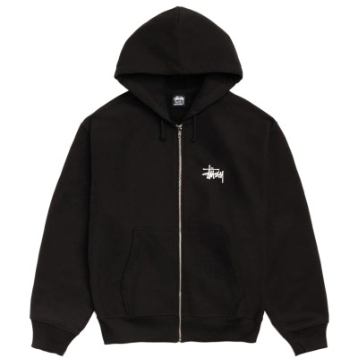 Stussy Basic Zip Hoodie Black