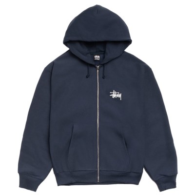 Stussy Basic Zip Hoodie Navy