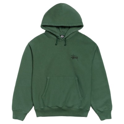 Stussy Basic Hoodie Pigment Dyed Pine.jpg
