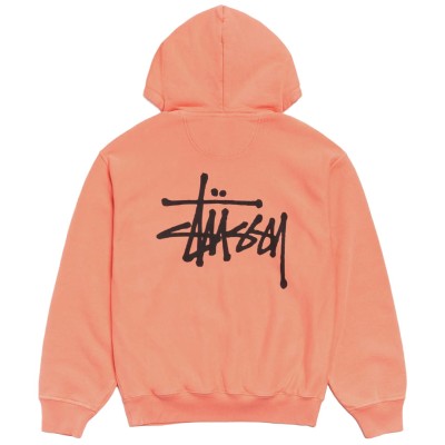 Stussy Basic Hoodie Pigment Dyed Sherbert2.jpg