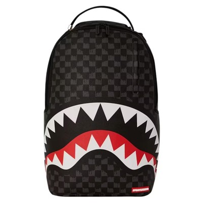 Sprayground Drip Check Shark Backpack Black
