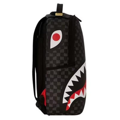 Sprayground Drip Check Shark Backpack Black2.jpg