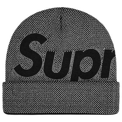 Supreme Studded Knockout Big Logo Beanie Black