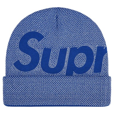 Supreme Studded Knockout Big Logo Beanie Blue