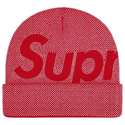 Supreme Studded Knockout Big Logo Beanie Red