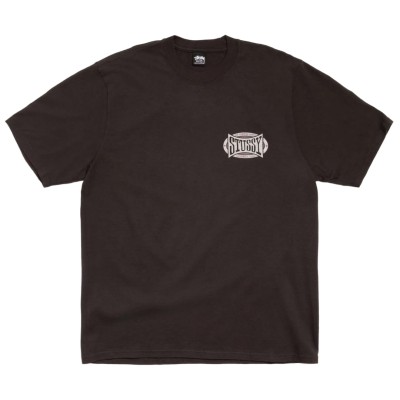 Stussy Champion Oval Tee Pigment Dyed Faded Black