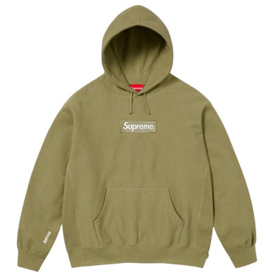 Supreme Box Logo Hooded Sweatshirt Olive (FW25).jpg
