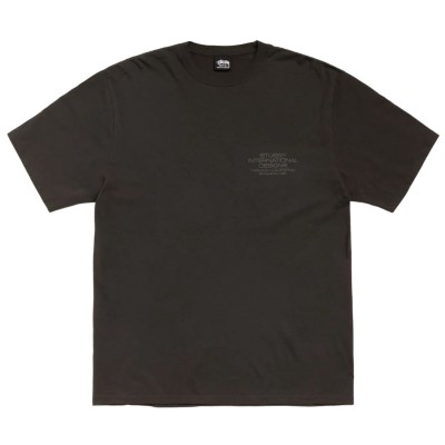 Stussy International Designs Tee Pigment Dyed Faded Black
