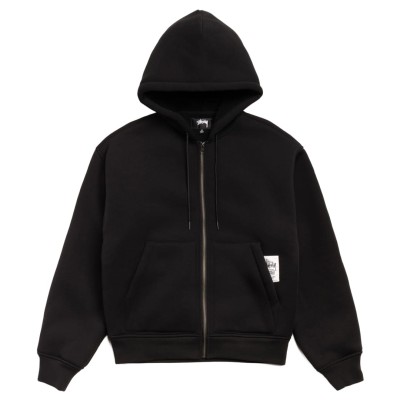 Stussy Bonded Sherpa Hoodie Black.jpg