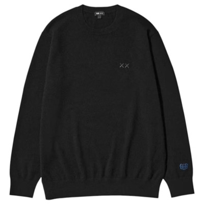 Uniqlo x KAWS WINTER 100% Cashmere Crew Neck Jumper Black